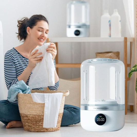 😍Draagbare oplaadbare mini wasmachine voor ondergoed！🩲